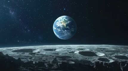 "A Glimpse of Earth: From the Moon's Surface"