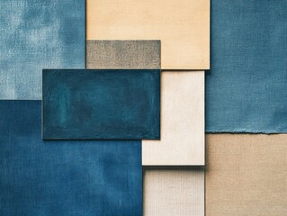 Vibrant Abstract Fabric Collage