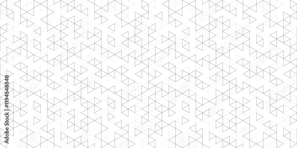 Aufkleber Abstract vector background with a seamless geometric pattern of simple triangle shapes. Stylish vector texture
