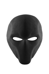 Black mask isolated on white background with clipping path