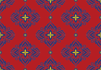 seamless damask floral  pattern design for fabric wallpaper background ceramic tile wrapping art print textile scrapbook paper ornament