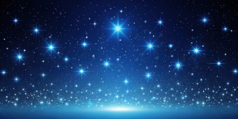 Fototapeta premium Mysterious Night Sky with Dark Blue Gradient Background and Twinkling Stars , night sky, abstract, night sky