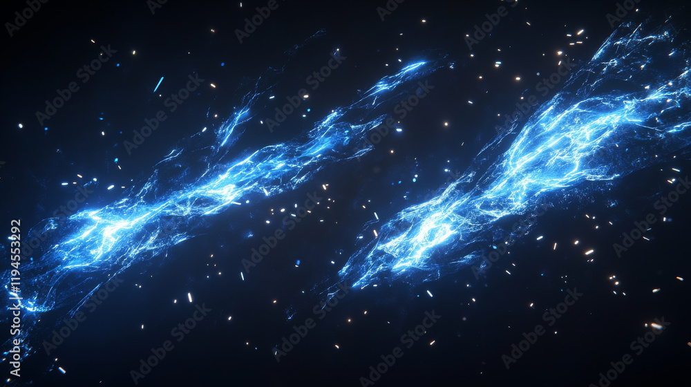 Poster sprite sheet with lightnings, thunderbolt strikes set for game fx animation. vector realistic set of