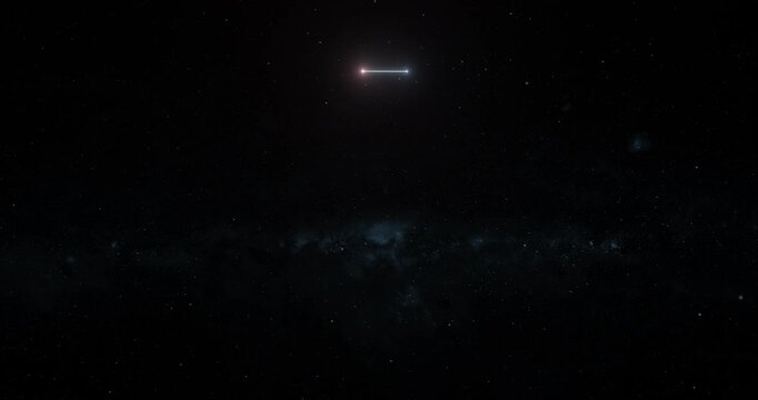 Canis Minor constellation in the outer space