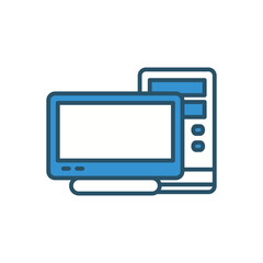 Desktop vector icon stock illustration