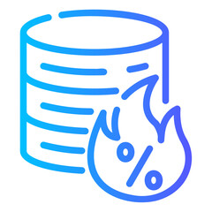 database Line Gradient Icon