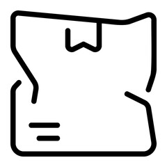 damaged package line icon