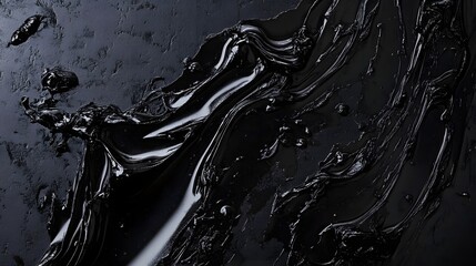 Abstract Black Liquid Swirls, Dark Art