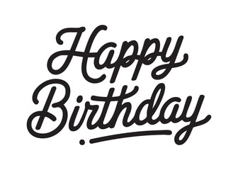 Naklejka premium Bright and cheerful birthday greeting designed with elegant lettering for a joyful celebration