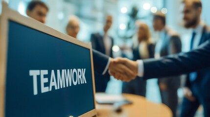 Professional Teamwork and Business Collaboration with Handshake