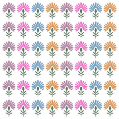 SPRING FLORAL RETRO PATTERN TEXTURE BACKGROUND