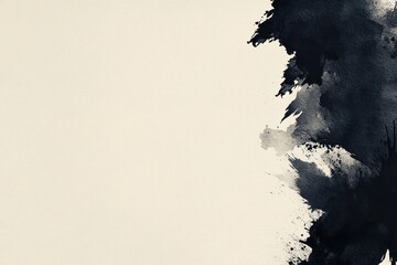 Fototapeta premium Abstract grunge background with a grainy texture and ink smudges monochrome abstract design.