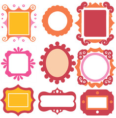set of decorative frames, vector illustration