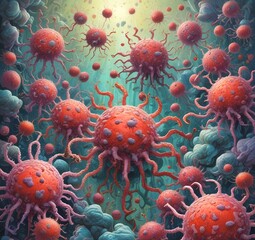 Illustration of bacteria.