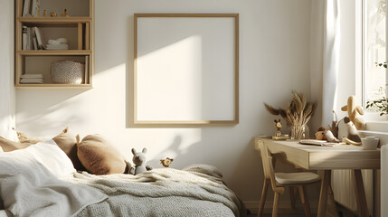 Soft light fills a room with neutral tones and minimal decor.