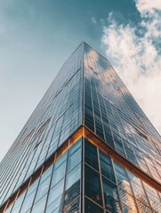 Modern Skyscraper with Reflective Windows