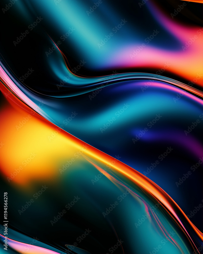 Poster abstract patterns background with colorful flowing design waves and smooth textures