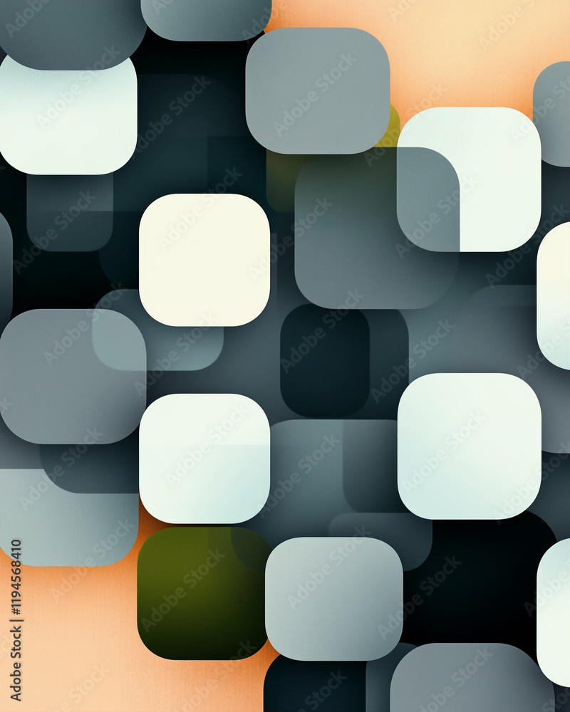 Poster abstract shapes with soft colors and background modern design elements for artistic projects
