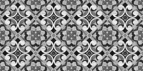 Seamless mosaic ancient vintage marble texture design wall tiles for decor