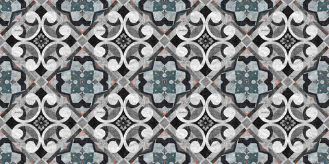 Seamless mosaic ancient vintage marble texture design wall tiles for decor