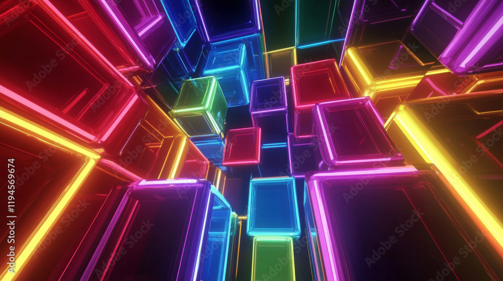 Poster abstract vector squares background. the template is ready to accommodate your text