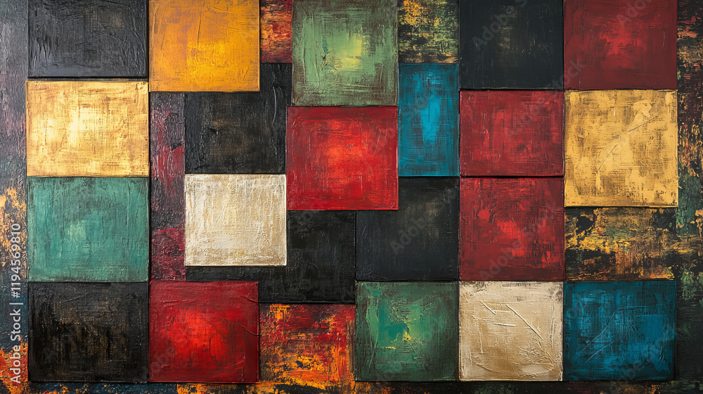 Poster abstract vector squares background. the template is ready to accommodate your text