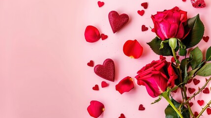 A charming 520, Qixi and Valentine's Day - inspired background adorned with flowers and roses. The vibrant blooms create a romantic and affectionate setting, perfect for expressing love.