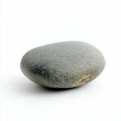 Smooth grey stone, studio shot, white background, zen (1)