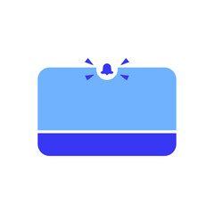 blue notification pop up box