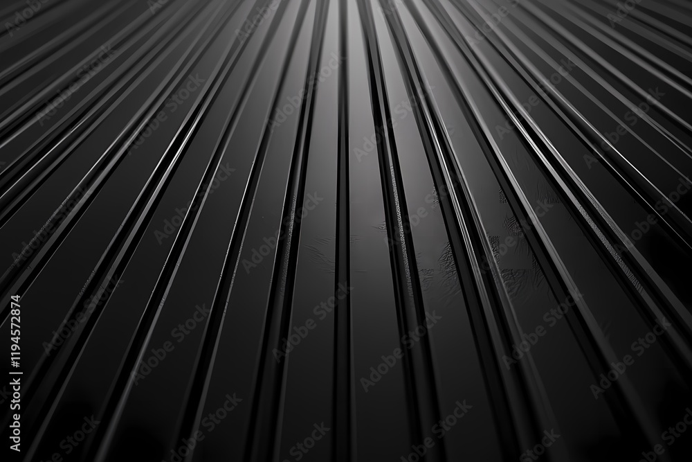 Poster abstract black parallel lines converging design