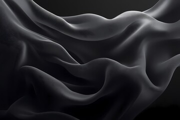 Fototapeta premium Dark Draped Fabric Abstract Texture Image