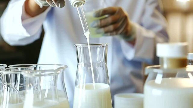 Dairy Farmers Conducting Onsite Milk Quality Testing in Lab