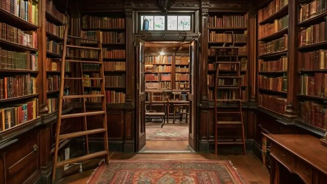 A small-town library contains a secret room that only appears to certain visitors.