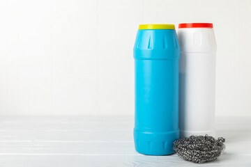 Colorful dish sponges on textured background. Kitchen sponge. Cleaning concept, cleaning service. Dishwashing liquid with clean and dirty dishes plate. Place for text, copy space. Wash the dishes.