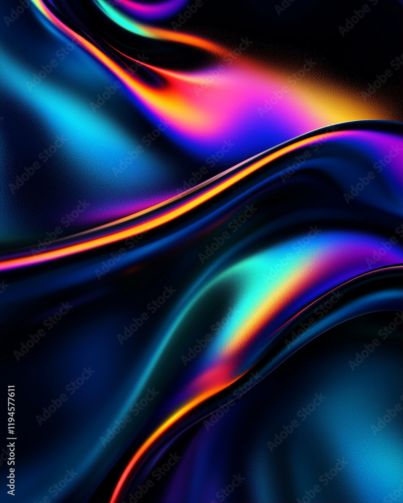 Poster abstract waves with vibrant colors and smooth design elements for creative projects and backgrounds