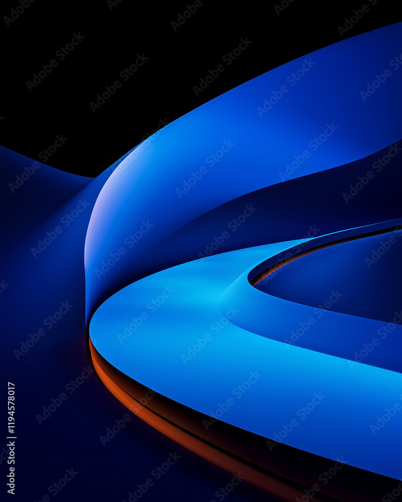 Poster abstract curves in graphic design with flowing lines and smooth shapes