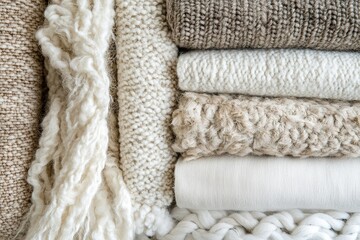Textured fabric swatches in various colors and patterns including copyspace and a sense of creativity