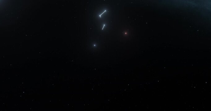 Columba constellation in the outer space