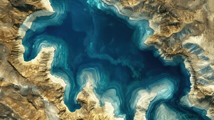 "Harvesting Lithium: Evaporation Ponds in the Desert Landscape"