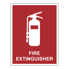 Fire extinguisher signs set