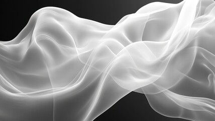 Obraz premium Abstract Draped Fabric in Monochrome: Elegant Flowing Texture