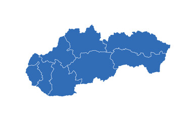 Slovakia Map vector icon. Minimalistic Colorful Map of Slovakia.
