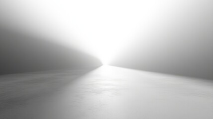 Serene White Path: Minimalist Light and Shadow Abstract
