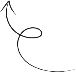 Hand-Drawn Black Arrow Graphic