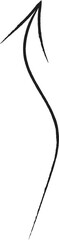 Hand-Drawn Black Arrow Graphic