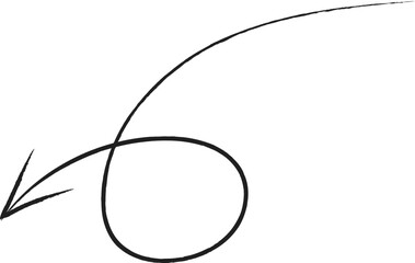 Hand-Drawn Black Arrow Graphic