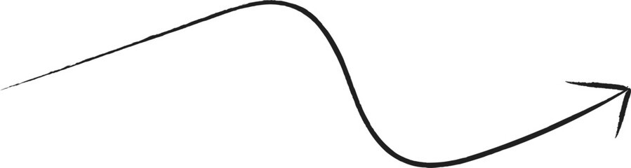 Hand-Drawn Black Arrow Graphic