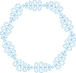 Floral Wreaths and Leaves Wedding Decoration Illustration
