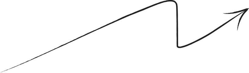 Hand-Drawn Black Arrow Graphic