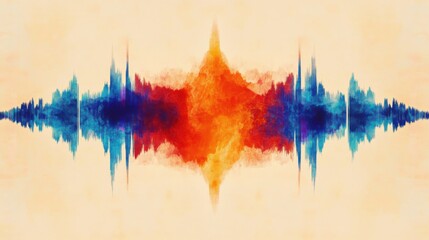 Abstract Sound Wave Art: A Symphony of Color and Form